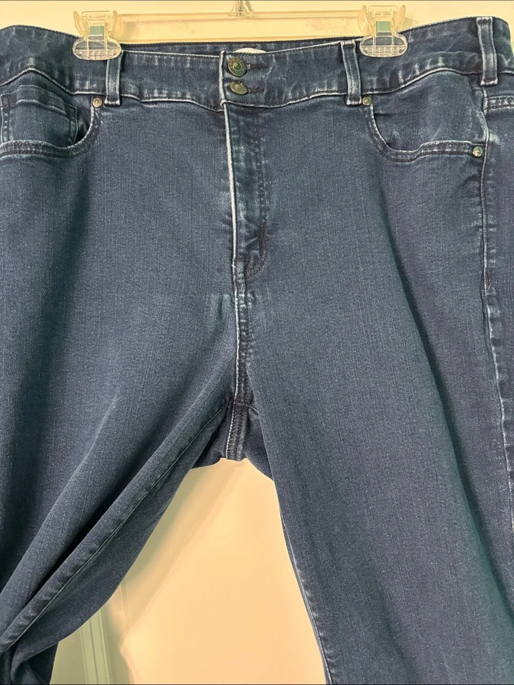 Lane Bryant Dark Blue High-Rise Boot-Leg Tighter Tummy Jeans